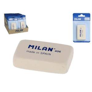 406 MILAN Blister 1 Gomas de Borrar Flexibles Duraderas y Versátiles para Uso Diario - Product Image 1