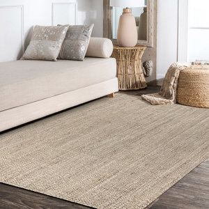 Hot Selling Natural Best Seller Pata Hand Woven Chunky Jute Light Ivory Rug Hotel Bedroom Floor Mat Area Rug Wholesale - Product Image 1