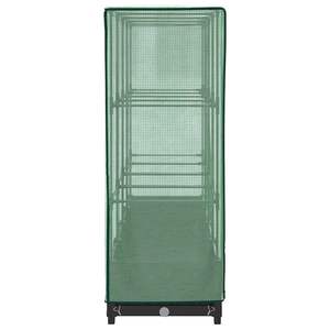 Grande clôture de jardin en fer pour potager surélevé, noire et verte, en polypropylène et polyéthylène - Product Image 5