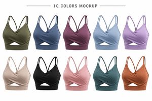 Soutien-gorge de sport pour femme à maintien élevé, design asymétrique avec découpes, sans coutures, séchage rapide, bretelles réglables pour le yoga et le fitness - Product Image 6