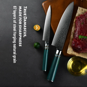 Cuchillo de Chef de Damasco Forjado a Mano, Cuchillo de Cocina Profesional con Espiga Completa y Mango de Resina, Fabricante OEM ODM LEGACY BLADES - Product Image 2