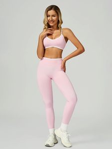 Conjunto Deportivo Premium para Mujer: Leggings Largos de Yoga y Sujetador Ajustable Acanalado para Entrenamiento y Gimnasio - Product Image 4