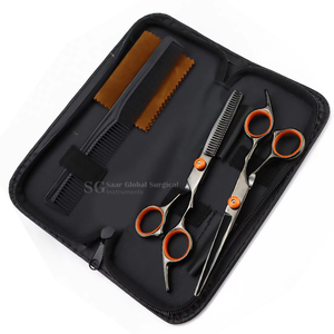 Ensemble professionnel de ciseaux à cheveux pour droitiers avec lames en acier inoxydable, ciseaux à effiler à 30 dents pour usage en salon - Product Image 6