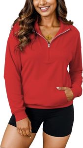 Sudadera Oversize de Mujer con Cierre de Cremallera a la Mitad y Manga Larga - Product Image 2
