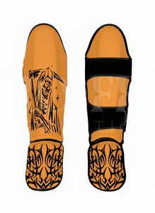 Protège-tibias en cuir véritable de haute qualité pour Muay Thai, Kickboxing, MMA – Équipement de protection pour l'entraînement de boxe - Product Image 4