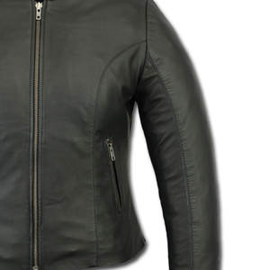 Chaqueta de Invierno 2025 de Último Diseño, Elegante y de Alta Calidad para Mujer, en Cuero Genuino, Nueva, Moderna, de Manga Larga, Transpirable y Resistente al Viento - Product Image 4