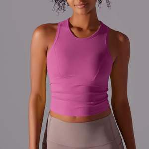 Top de Yoga Corto para Mujer, Tallas Grandes, Transpirable, Corte Regular, Cuello Redondo, Sin Mangas, Ecológico, de Alta Calidad, Venta al Por Mayor Personalizada - Product Image 2