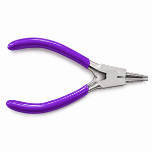 MANAN INSTRUMENTS Pince à bijoux conique en acier inoxydable à poignées violettes pour la création de bijoux DIY, bracelets et boucles d'oreilles - Product Image 5