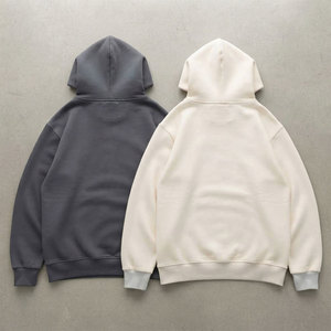 เสื้อฮู้ดดี้สีตามสั่ง 500 GSM ผ้าฝ้ายฟลีซหนานุ่ม สวมใส่สบาย สไตล์ลำลอง ดีไซน์ทันสมัยสำหรับสตรีทแวร์ รับผลิตแบบ OEM จำนวนมาก - Product Image 2