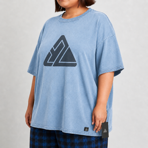 เสื้อยืดผู้หญิงคอตตอนแท้ 100% สีสันตัดกัน สไตล์ลำลองสำหรับฤดูร้อน น้ำหนัก 220 กรัม แขนสั้น คอกลม ตกแต่งแบบรักษ์โลก แห้งเร็ว - Product Image 4