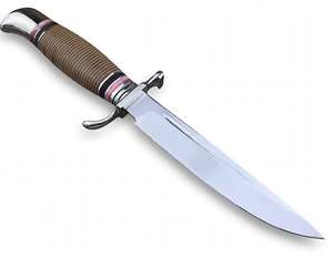 Handcrafted stainless Steel Heavy-Profile <b>Craft</b> <b>Tool</b> Stacked Leather Handle Executive Display Piece - Product Image 5