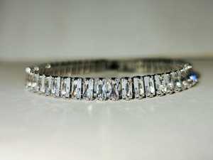 Pulsera de tenis de lujo estilo Hip Hop de plata de ley 925 con incrustaciones de moissanita VVS de corte baguette brillante para mujer - Product Image 4