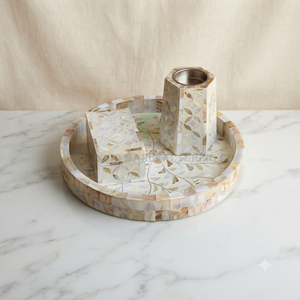 Juego de Incensario de Sándalo y Perla Hecho a Mano, Estilo Árabe Indio, Bandeja Decorativa para Bakhoor y Bobinas, para Decoración Religiosa y Zen - Product Image 2