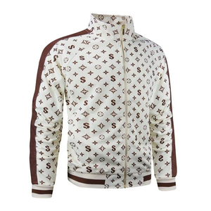 Survêtement Imprimé Uni à Capuche Décontracté Réversible Imperméable pour Homme en Polyester/Nylon Polaire Respirant pour Jogging et Course Automne - Product Image 2