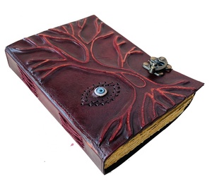 Tree of Life วารสารหนังแท้ hocus pocus Book of spell Eye 120สมุดบันทึกหน้าเปล่าแบบรีไซเคิล - Product Image 1