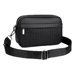 Sac à bandoulière multifonctionnel élégant en cuir PU Liviya pour homme, avec logo personnalisé en relief - Product Image 1