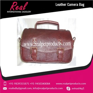 Bolso para cámara de equipo de cuero genuino con decoración y color personalizados a precio mayorista - Product Image 2