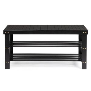 Scarpiera a 3 livelli in bambù senza giunture, moderna, in legno massello, organizer e scaffale per scarpe, mobile per la casa con funzione regolabile - Product Image 4