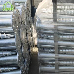 <span class=keywords><strong>Pile</strong></span> hélicoïdale à vis au sol galvanisée de 1000mm avec bride ronde de 220mm pour système de fondation solaire Panal - Product Image 5