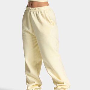 Pantalones de Yoga Elásticos de Secado Rápido para Mujer, Diseño Holgado de Color Sólido, Cintura Alta, Pantalones Deportivos para Correr al Aire Libre - Product Image 1
