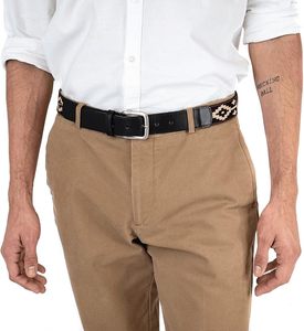 Ceinture en cuir tressé entièrement ajustable pour homme, vente en gros - Product Image 3