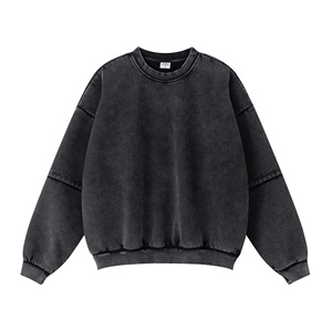 Oversized Hooded Sweatshirt Solid Color Drop Shoulder Long Sleeve Fleece Fabric Embroidered Winter Style Adult Women's Plus Size - Product Image 2