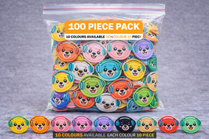 Patchs brodés colorés en forme de visage d'ours, décorations DIY de haute qualité pour sacs à dos, vêtements, chapeaux et jouets, 10 options de couleurs - Product Image 3