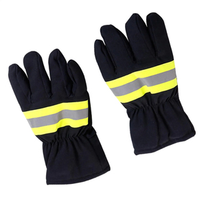 Gants de soudage et de lutte contre l'incendie en cuir pleine fleur et croûte, résistants à l'abrasion, ignifuges, pour usage intensif - Product Image 2