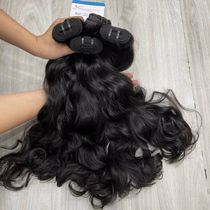 Proveedor de Cabello Natural, Cabello Ondulado Natural en Trama, Paquetes de Cabello Natural Doblemente Tramado, Color Negro Natural - Product Image 5