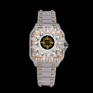 Reloj de Lujo de Primera Calidad con Diamantes Moissanite Mecánicos, Cristal de Zafiro, Acero Inoxidable, Resistente al Agua hasta 10 Bares, Luminoso, para Negocios - Product Image 1