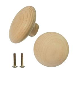 Boutons de porte en bois élégants, poignées décoratives faites à la main pour tiroirs d'armoires, meubles de cuisine - Product Image 6
