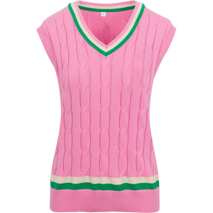 <b>Ladies</b> <b>Knit</b> Sweater Vest - Sleeveless V-Neck Cardigan - High Quality Soft Yarn Female Formal <b>Waistcoat</b> Breathable - Product Image 5