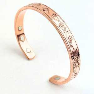 Bracelet manchette ajustable en cuivre fait main Alibaba, plaqué or, style vintage, unisexe, bijoux de mariage, vente en gros - Product Image 5