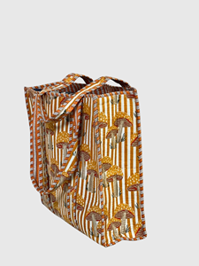 Sac fourre-tout en toile à imprimé champignons, fermeture ouverte, sac de shopping pour femme, toutes saisons, style bohème - Product Image 4
