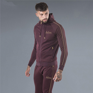 ชุดวอร์มผ้าฝ้ายคุณภาพสูงแบบกำหนดเองสำหรับผู้ชาย เสื้อฮู้ดดี้ทรงจ็อกเกอร์ ชุดเซ็ต 2 ชิ้น เสื้อฮู้ดดี้แบบสวมหัว กางเกงวอร์มผ้าฟลีซ - Product Image 4