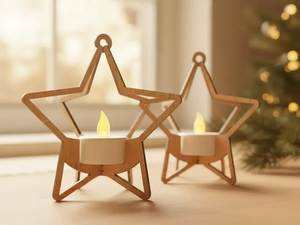 Adorno Navideño de Metal y Madera Hecho a Mano para Regalos de Temporada y Decoración del Hogar - Product Image 1