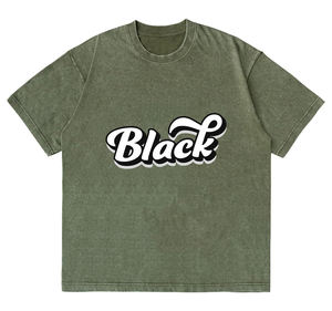 เสื้อยืดผู้ชายผ้าเจอร์ซีย์คอตตอน 100% ทรงหลวม ล้างสีแบบแอซิด พิมพ์ลายวินเทจตามสั่ง ระบายอากาศได้ดี แห้งเร็ว สวมใส่สบาย แขนสั้น - Product Image 5