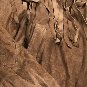 Wholesale Price Women's Fringes Suede Leather Jacket Plain Pattern And <b>Button</b> Front Closure Women Suede Fringes Leather Jackets - Product Image 4