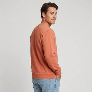 Sudadera de Cuello Redondo para Hombre, Corte Regular, Tejido de Algodón de Alta Calidad, Color Naranja Sólido, Manga Larga, Ropa Casual - Product Image 2