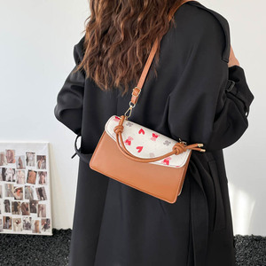 <span class=keywords><strong>Borsa</strong></span> a tracolla con manico intrecciato e pochette coordinata, decorata con foulard in seta, <span class=keywords><strong>borsa</strong></span> elegante in stile francese per resort e showroom - Product Image 6