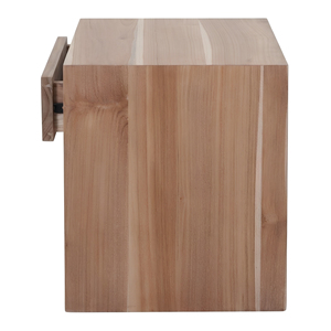 Table de chevet en teck moderne pour l'hôtellerie, avec un seul tiroir, meuble d'appoint pour chambre à coucher et chambre d'hôtes, EU AUS - Product Image 5