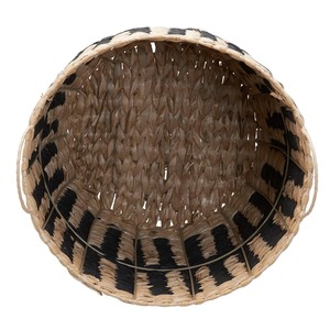 Seagrass <b>basket</b> with black pattern Handmade <b>Storage</b> <b>Basket</b> Wholesale eco-friendly Made in Vietnam - Product Image 6