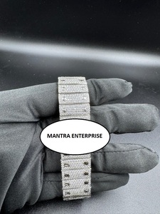 Reloj de Lujo de 41 mm con Cristal de Acero Inoxidable, Cuadrado, con Diamantes Moissanite, Elegante, Estilo Hip Hop, Movimiento Mecánico Japonés Analógico - Product Image 3