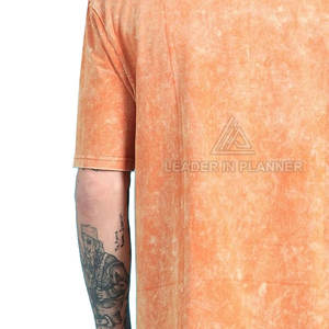 T-shirt homme 100% coton, effet délavé, col rond, coupe ample, haute qualité. - Product Image 6