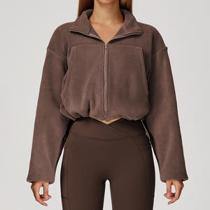 Sweat-shirt pour femme à col montant zippé, coupe ample, avec cordon de serrage, idéal pour l'entraînement et les sports d'hiver - Product Image 5
