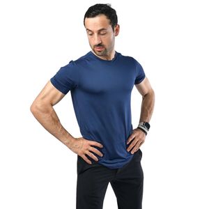 <b>Men's</b> <b>Navy</b> <b>Blue</b> Custom Crew Neck <b>T</b> <b>Shirt</b> Short Sleeve Casual Sportswear Regular Fit OEM Manufacturer Wholesale Apparel Co Ltd - Product Image 1
