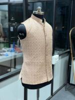 Manteau d'été respirant de haute qualité pour homme, brodé et orné de sequins, idéal pour les cérémonies royales, disponible à un prix avantageux