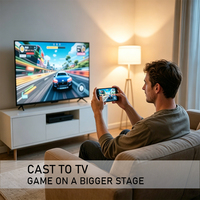 Téléviseur intelligent 4K UHD à prix d'usine, système d'exploitation Android, téléviseur LED ultra-fin avec fonction de mise en miroir intelligente, applications multiples, grande mémoire, WiFi, Bluetooth, commande vocale