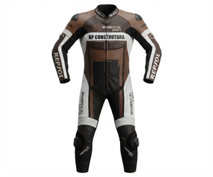 Custom Made Premium Leather MotoCP Racing 1Pc Suit Jumpsuit/Traje Riding Gear With Hump Level 2 CE Made To Measure - Product Image 1