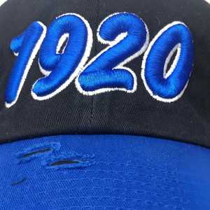 Zeta Phi Beta 1920 <b>Black</b> Blue Distressed Hat Embroidered Sorority <b>Baseball</b> <b>Cap</b> Adjustable Strap Casual Stylish Women <b>Cap</b> - Product Image 3